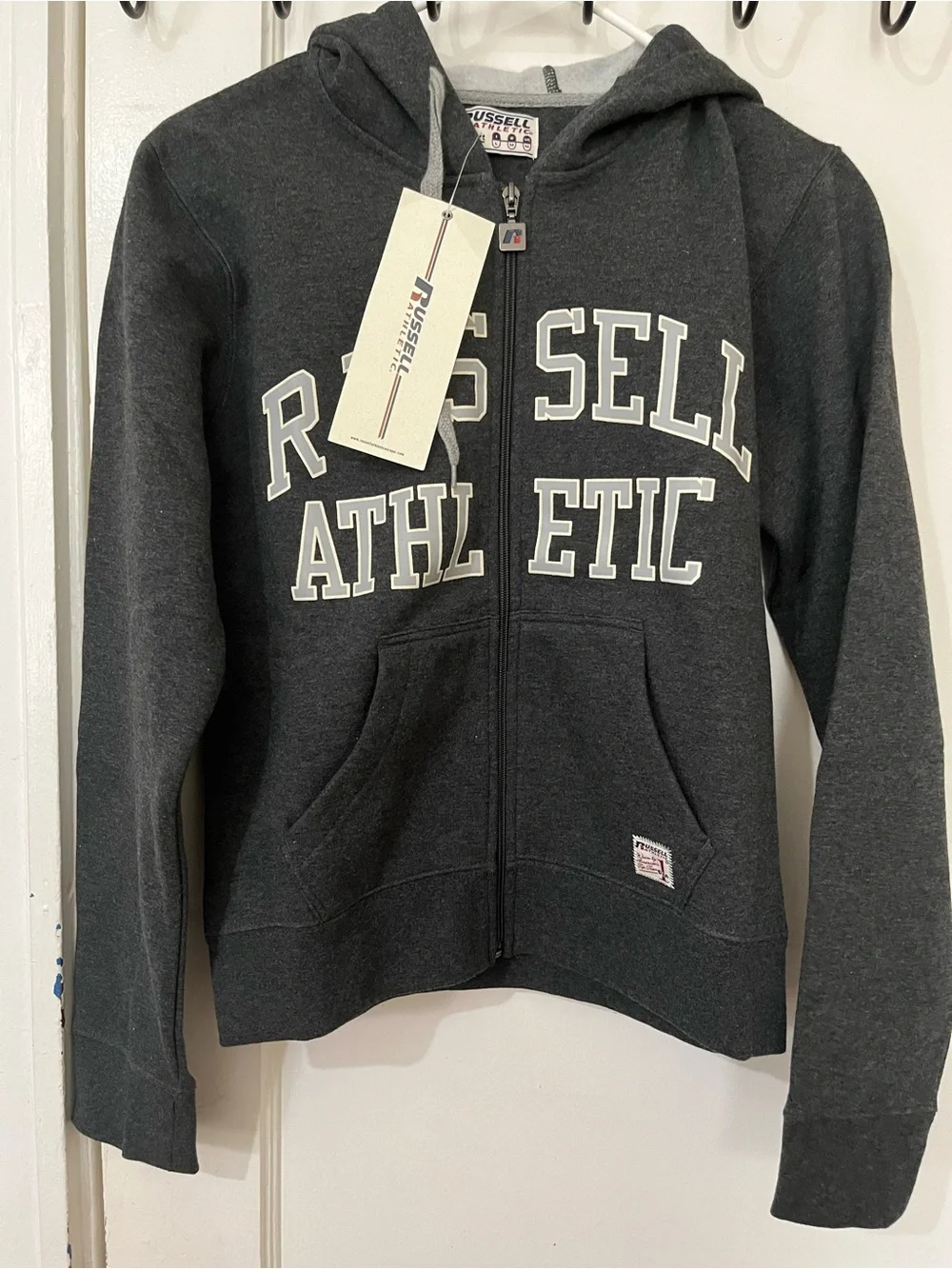 Russell Athletic Dark Charcoal Full-Zip Hooded Sweatshirt